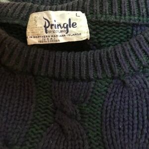 Pringle of Scotland cable knit vintage crew neck sweater